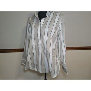Talbots Non-Iron Tunic, Chatham Stripe, Size L